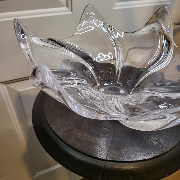 Cofrac Art Verrier France Crystal Glass Splash Bowl Mid-century Modern 1… - Picture 6 of 8